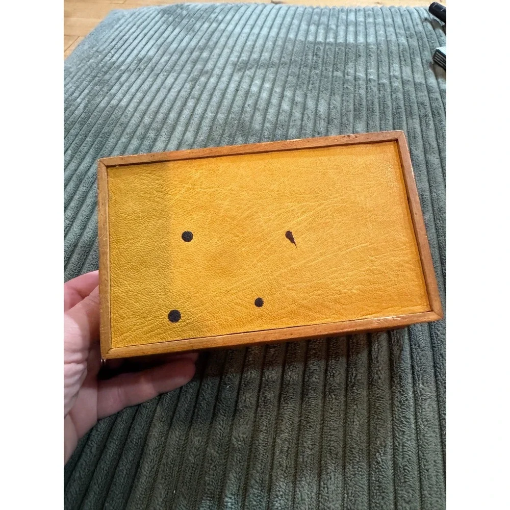 Vintage Wooden Decorative Box Arabic Inlay‎ Wood Keepsake Jewelry Trinket